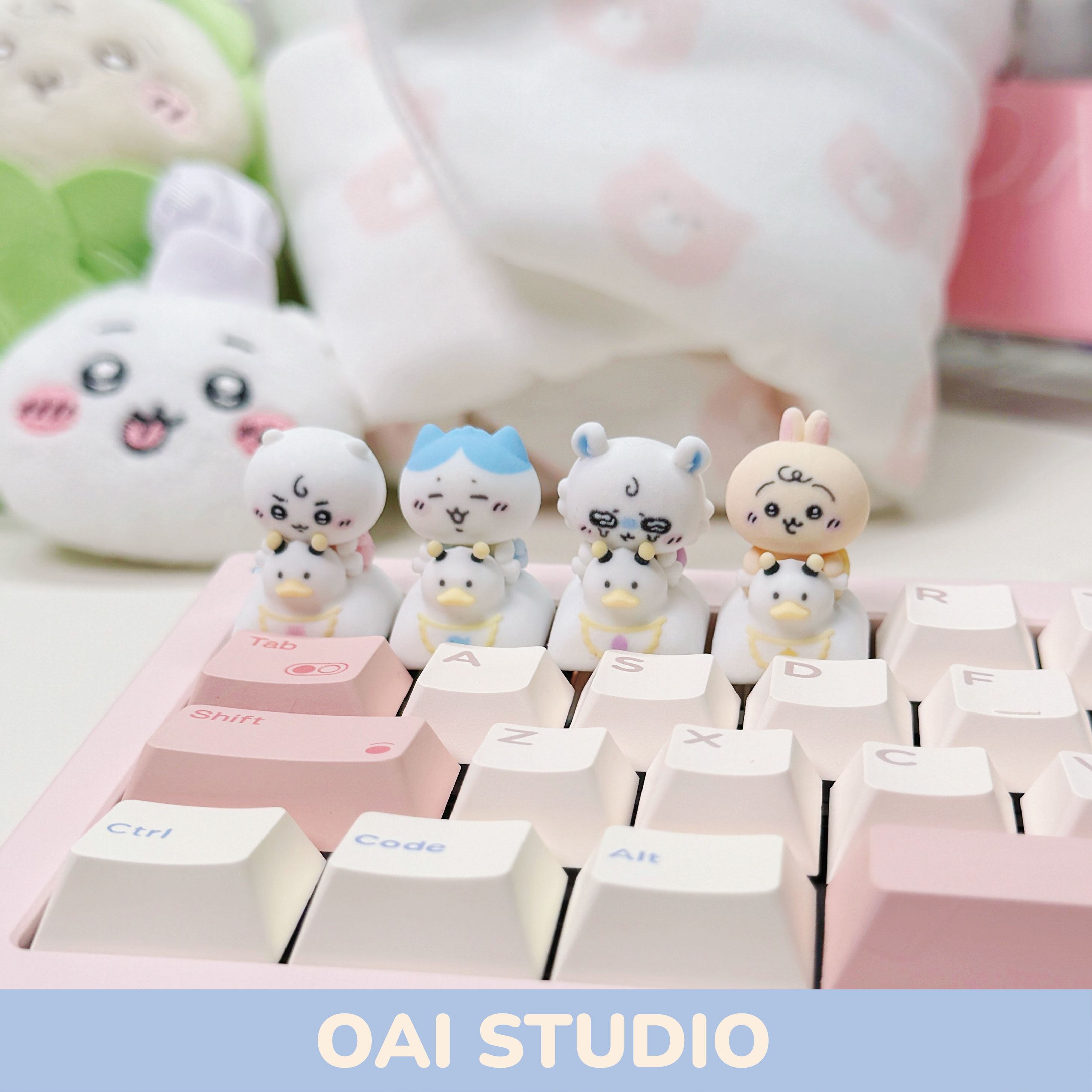 Keycap Artisan Anime - Милые кейкапы серии Momonga Chiikawa Q-версии,